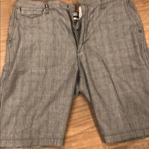 Vans pin striped / checker pattern khaki shorts